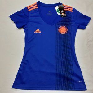 Womens Adidas Colombia Blue Soccer Jersey Large